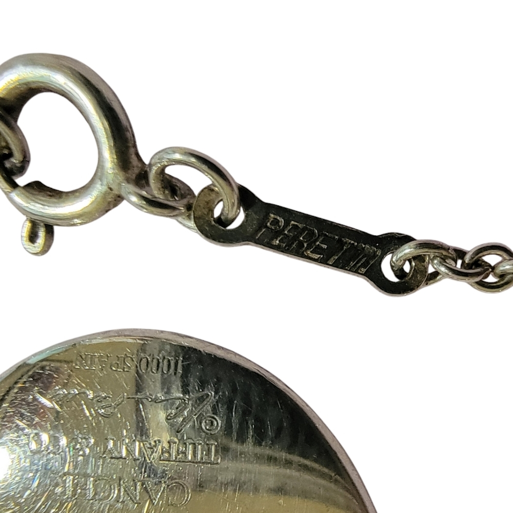 VTG Tiffany & Co. Elsa Peretti 16" Necklace Zodiac Cancer Pendant 925 Sterling - Picture 5 of 9